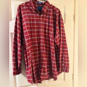 Towncraft Burgundy Checkered Shirt